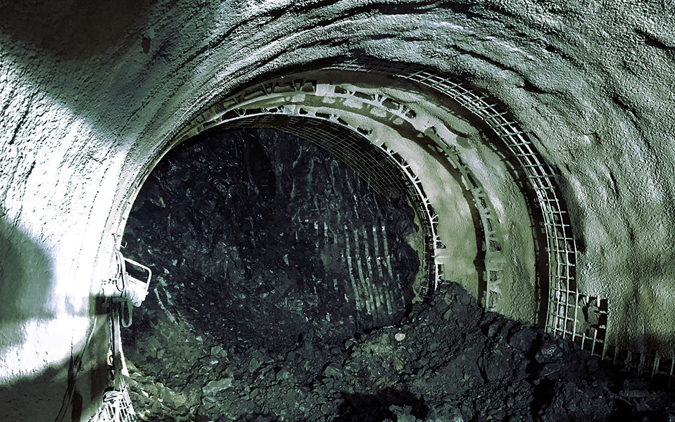 Čelba jednokolejného tunelu mezi stanicemi Pankrác a Olbrachtova