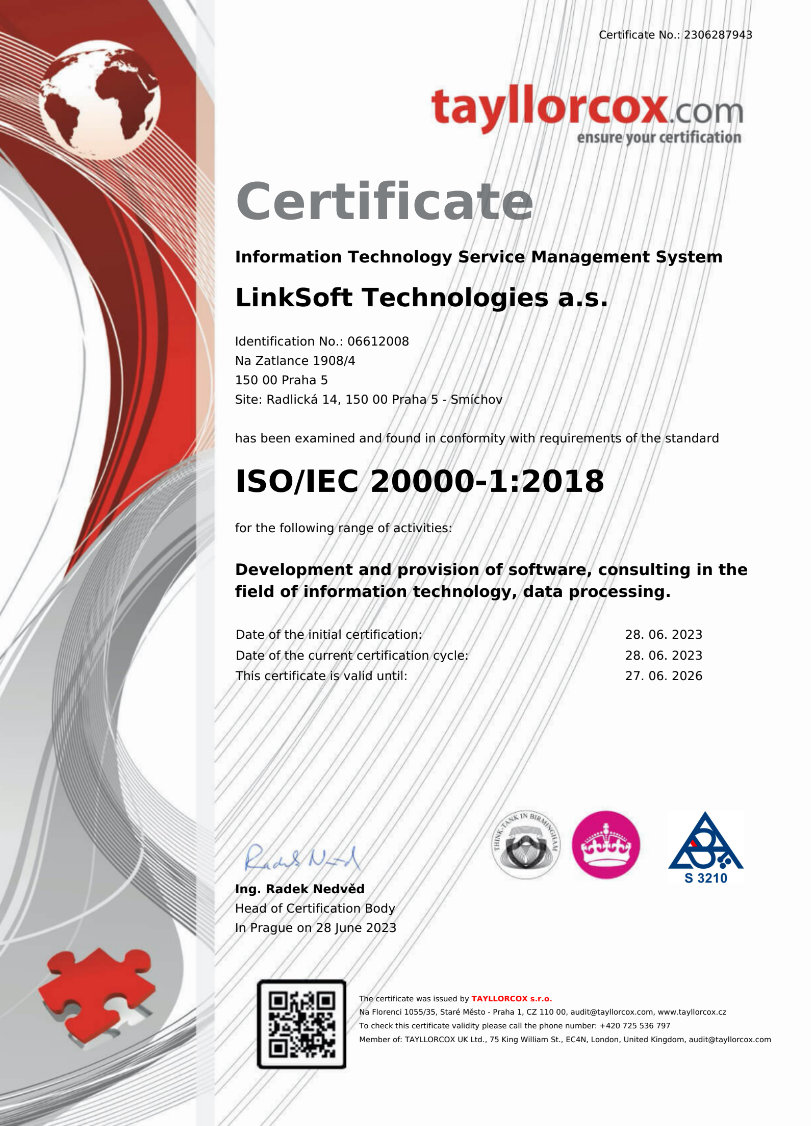 Certifikace ISO 20000
